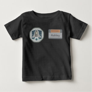 T-shirt Pour Bébé Badge d'identité de l'astronaute et logo de la fu