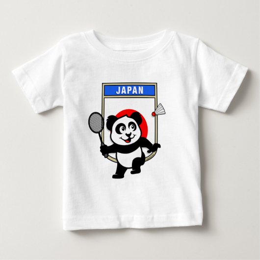 T-shirt Pour Bébé Badminton Panda (Devant)