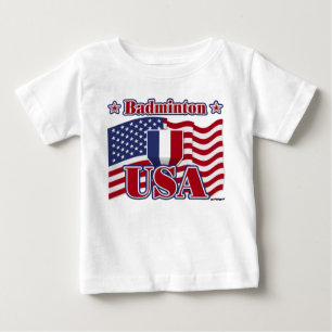 T-shirt Pour Bébé Badminton USA