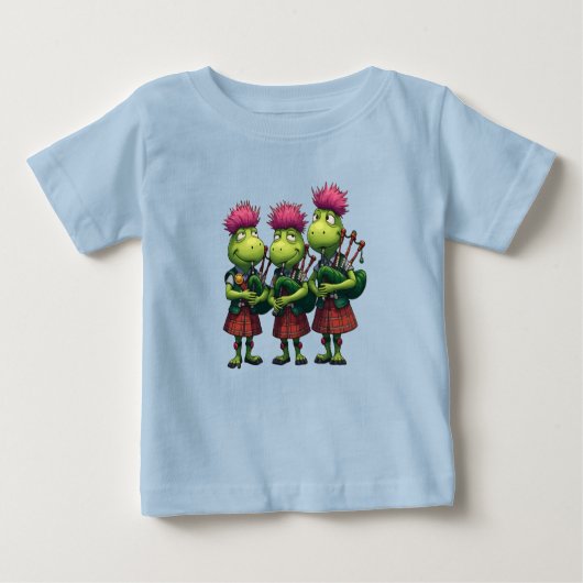T-shirt Pour Bébé Bagpipers pour Burns Supper Scottish Thistles (Devant)