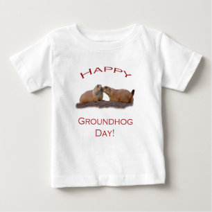 T-shirt Pour Bébé Baiser de jour de Groundhog