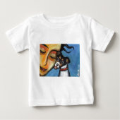 T-shirt Pour Bébé Baiser de Rat terrier (Devant)