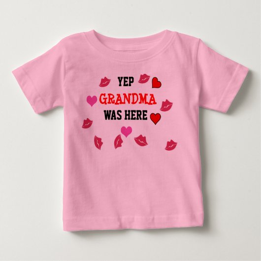 T-shirt Pour Bébé Baisers de la Chemise Bébée de grand-mère (Devant)