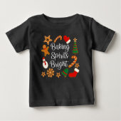 T-shirt Pour Bébé Baking Spirits Bright Gingerbread Noël Cookie (Devant)