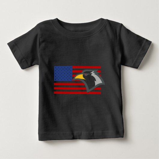 T-shirt Pour Bébé Bald Eagle sur le drapeau américain (Devant)