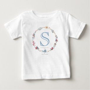 T-shirt Pour Bébé Baleine de mer Monogram Bébé garçon T-shirt