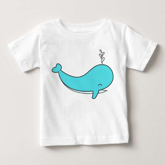 T-shirt Pour Bébé Baleine, Mer, Eau (Devant)