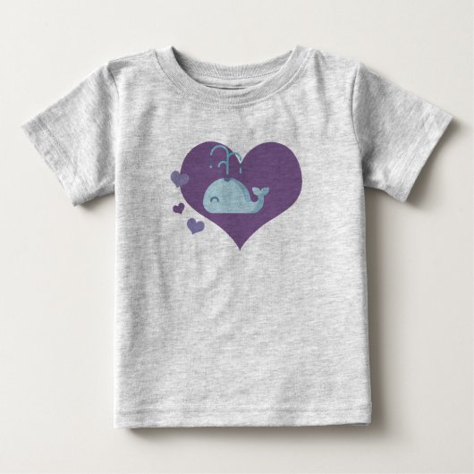 T-shirt Pour Bébé Baleine mignonne (Devant)