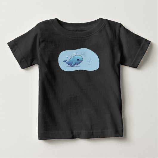T-shirt Pour Bébé Baleine mignonne (Devant)