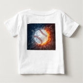 T-shirt Pour Bébé Balle de baseball (Dos)