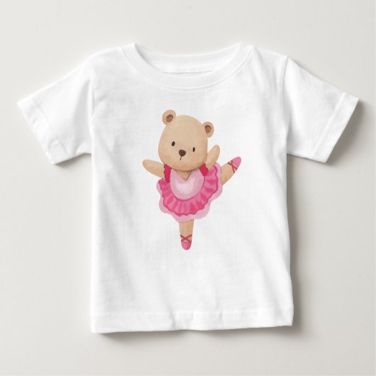T-shirt Pour Bébé Ballerina de l'ours (Devant)