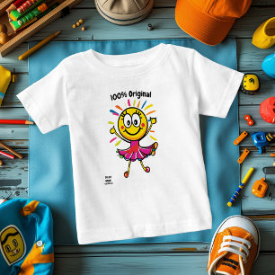 T-shirt Pour Bébé Ballerina Emoji joyeux - Amusant et coloré