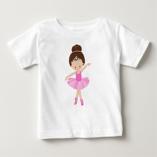 T-shirt Pour Bébé Ballerina, Fille de ballet, Danse de ballet, Cheve (Devant)