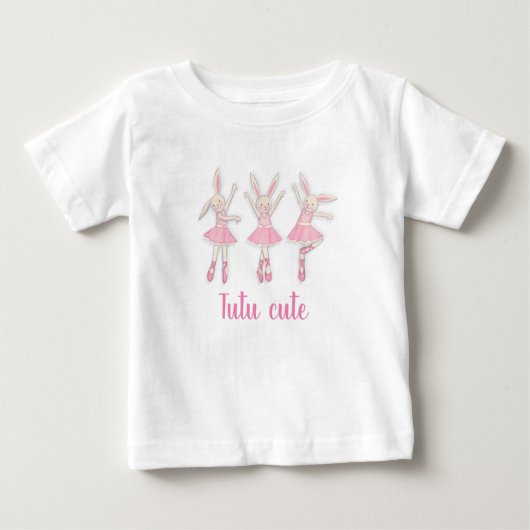 T-shirt Pour Bébé Ballerina lapines tutu T - Chemise (Devant)