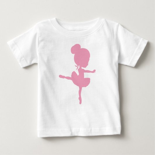 T-shirt Pour Bébé Ballerina Silhouette, Fille de ballet, Danse de ba (Devant)