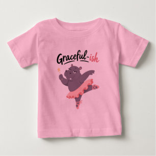 T-shirt Pour Bébé Ballerine Hippopotame Plutôt Gracieuse