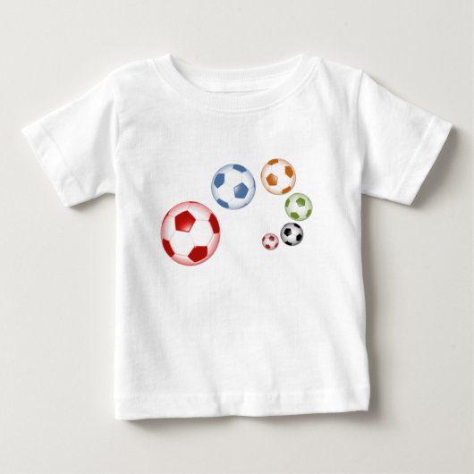 T-shirt Pour Bébé balles de pied (Devant)