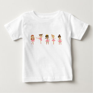 T-shirt Pour Bébé Ballet Adorables Ballerines Danse 