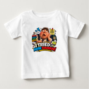 T-shirt Pour Bébé Ballon de rentrée scolaire à personnages drôles