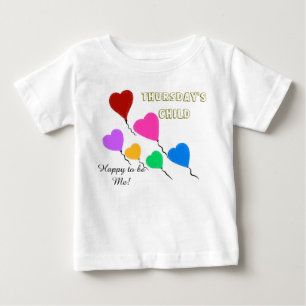 T-shirt Pour Bébé Ballons coeurs enfants de jeudi