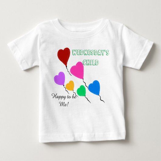T-shirt Pour Bébé Ballons coeurs enfants de mercredi (Devant)