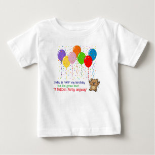 T-shirt Pour Bébé Ballons colorés et un ours heureux