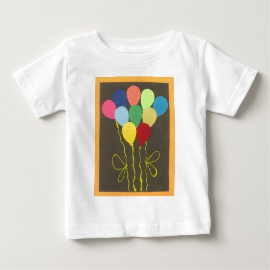 T-shirt Pour Bébé Ballons d'anniversaire colorés Design graphique (Devant)
