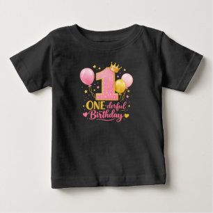 T-shirt Pour Bébé Balloons d'anniversaire MER-VEILLEUX – 1er anniver