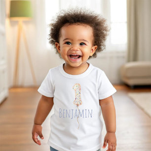 T-shirt Pour Bébé Balloons pour le premier anniversaire Tenue pour a