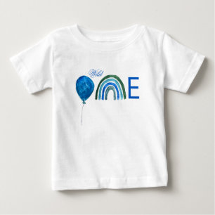 T-shirt Pour Bébé Ballot 1er anniversaire Aquarelle bleue Garçon Arc