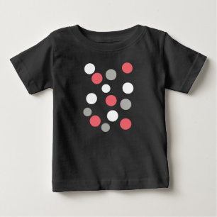 T-shirt Pour Bébé Balls Cercles Motif gris blanc corail rose