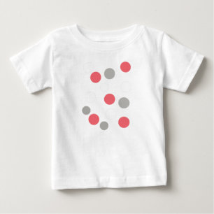 T-shirt Pour Bébé Balls Cercles Motif gris blanc corail rose