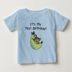 T-shirt Pour Bébé Banane - anniversaire de singe de garçon ęr