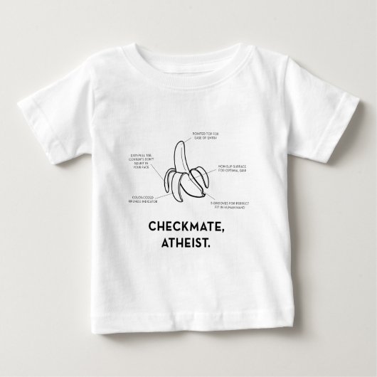 T-shirt Pour Bébé Banane - le cauchemar de l'athée (Devant)