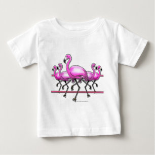 T-shirt Pour Bébé Bande de Flamant rose