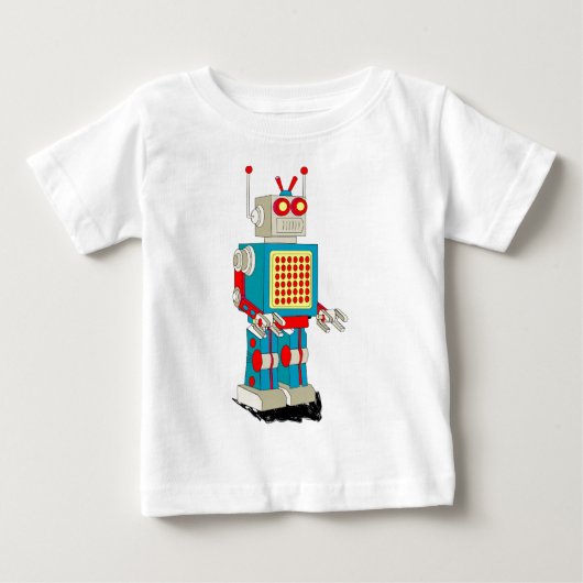 T-shirt Pour Bébé Bande dessinée de caractère de robot (Devant)