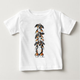 T-shirt Pour Bébé Bande dessinée de trois de Bernese chiens de