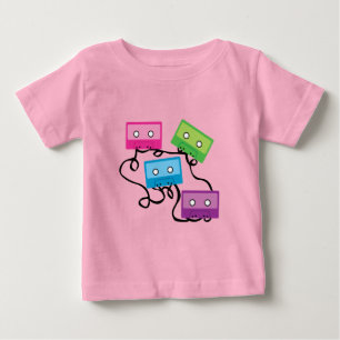 T-shirt Pour Bébé Bandes de cassettes colorées