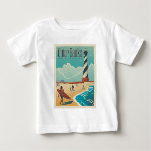 T-shirt Pour Bébé Banques extérieures Caroline du Nord