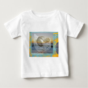 T-shirt Pour Bébé Banques extérieures Coquillage et Surf en Caroline