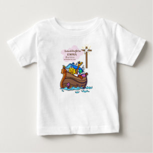 T-shirt Pour Bébé Baptême Noah's Ark Grandgirl personnalisée