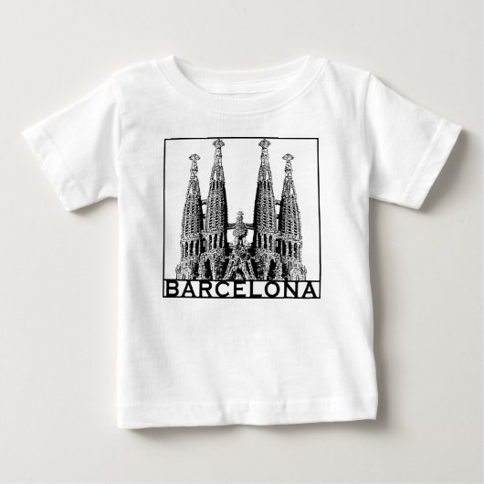 T-shirt Pour Bébé Barcelone (Devant)