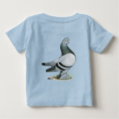 T-shirt Pour Bébé Barre Bleue Berliner Tumbler Pigeon (Dos)