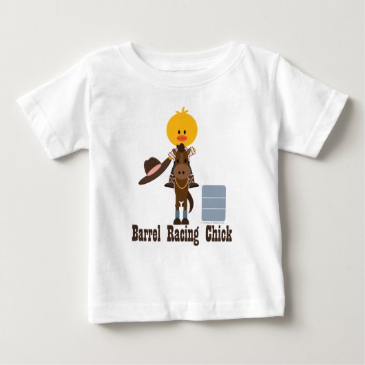 T-shirt Pour Bébé Barrel Racing Chick Organic Baby Bodysuit (Devant)