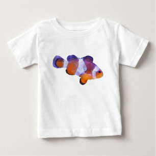 T-shirt Pour Bébé Bas poly poissons de clown