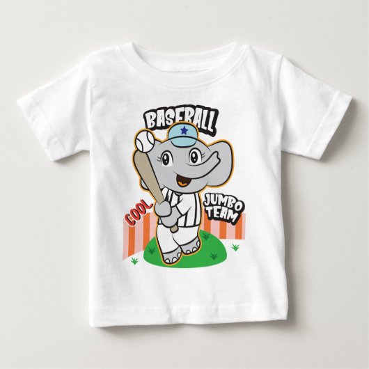 T-shirt Pour Bébé Base-ball éléphant (Devant)