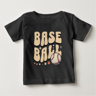 T-shirt Pour Bébé Base de baseball vintage Ball Retro Sports Design