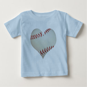 T-shirt Pour Bébé Baseball Américain En Forme De Coeur