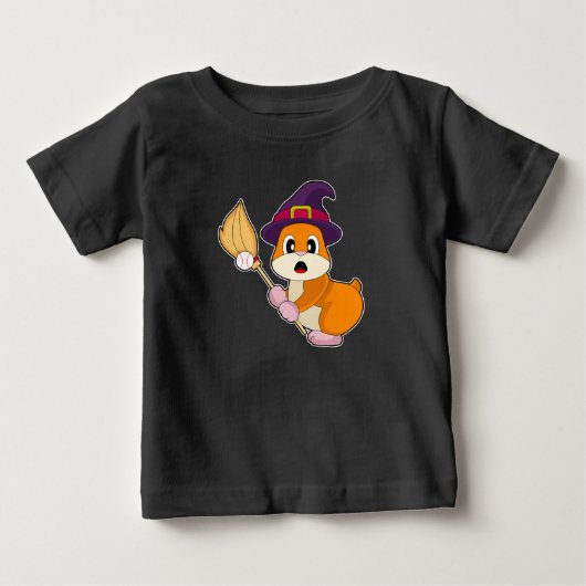 T-shirt Pour Bébé Baseball d'Halloween de hamster (Devant)
