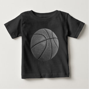 T-shirt Pour Bébé Basket-ball en niveaux de gris